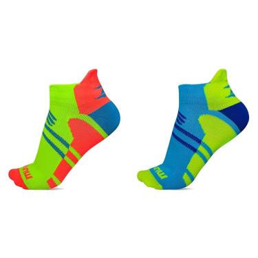 Imagem de Kit Muvin Meias Arrow Amarelo + Azul 34-39 Compressão