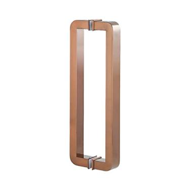 Imagem de STXYANGV Alça quadrada de aço inoxidável escovado, d rosa d preto fosco prata, puxador para portas internas e externas, muito bem feito e moderno/rosa d/92,5 cm (36 3/20.3 cm) (rosa d 52,5 cm (2