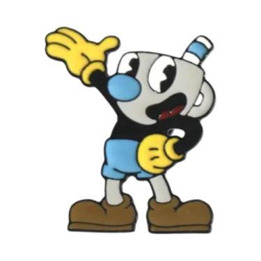 Imagem de Broche De Metal Liga Esmaltado Cuphead, Acessório De Joalheria Para Co