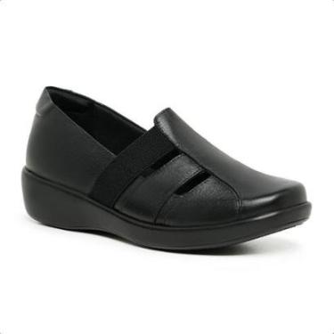 Imagem de Sapato Anatômico Doctor Pé Feminino em Couro Preto 193016P-Feminino