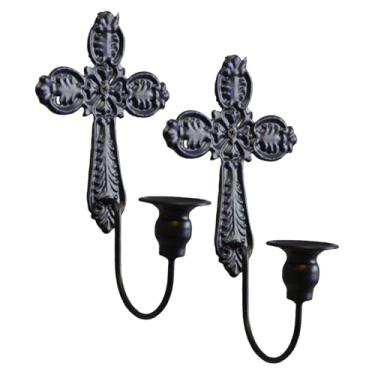 Imagem de Generic 2x Arandelas de Parede para Velas, Suporte Decorativo para Velas, Ideal para Centros de Mesa de Jantar, Preto