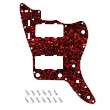 Imagem de Banworks Vintage 60s JM Pickguard 4 Ply 13-Hole Placa de alumínio para guitarra Fender Jazzmaster JM Guitars JT/HB-14 Red Tortoiseshell
