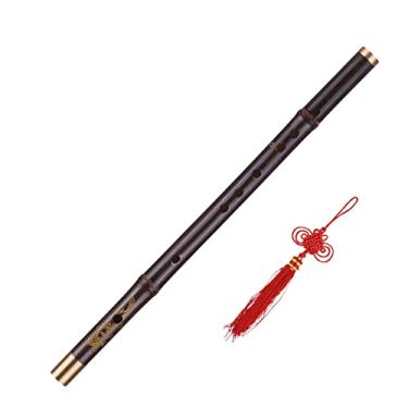 Imagem de Flauta de bambu amargo conectável Dizi tradicional instrumento de sopro musical chinês feito à mão para iniciantes (cor: tecla D)
