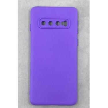 Imagem de Capa Capinha Case Samsung Galaxy S10 Silicone Aveludada Protege Câmera