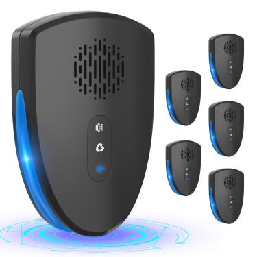 Imagem de Repelente de pragas ultrassônico, repelente de mosquitos atualizado 2025, repelente eletrônico de roedores interno, controle de pragas para insetos, baratas, ratos, insetos, repelente de aranha para