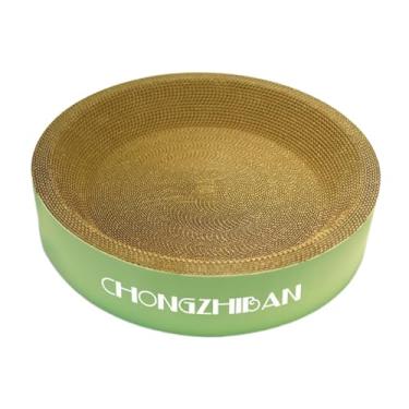 Imagem de Ioensy Arranhador para gatos, placa de arranhar, de papelão ondulado, antiderrapante, respirável, suprimentos para animais de estimação, cama para, Verde