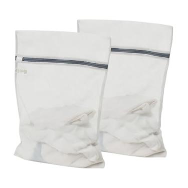 Imagem de Kit 3 Sacos Para Lavar Roupas Intimas Delicadas Sutiã Protege Lavagem Na Maquina Vários Tamanhos (Tamanho M | Kit 2)