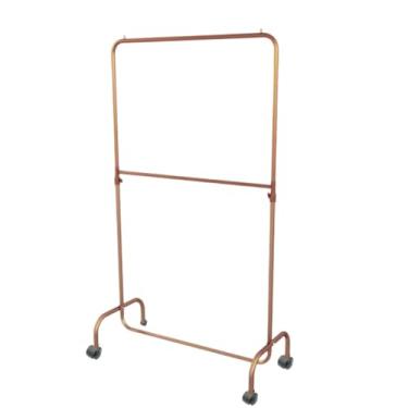 Imagem de Arara Desfile Dupla 120cm Com Rodinhas Reforçada Altura Regulável (ROSE)