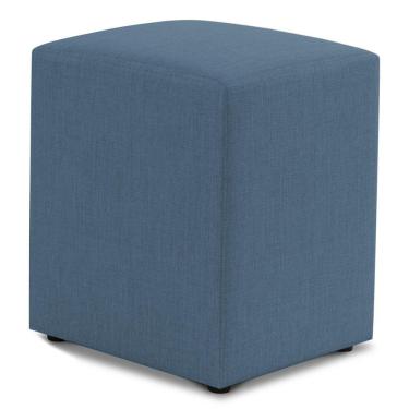 Imagem de Puff Decorativo Sala De Estar Quadrado 36x47cm Linho Denim - Desk Design