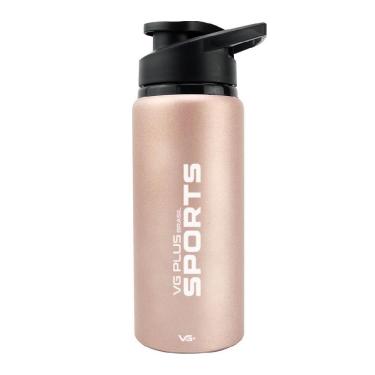 Imagem de Garrafa Squeeze Alumínio Brilhante Com Trava 600ml Academia Vg+ Bege