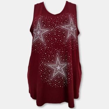 Imagem de Blusa Bata Regata Malha Viscolycra Plus Size Tamanho 52 54 - Sarat Mod