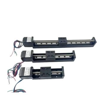 Imagem de Trilho de mesa deslizante tipo T módulo linear NEMA 11 com motor de passo curso de 250 mm a 400 mm (250 mm com TB6600, passo de 12 mm)