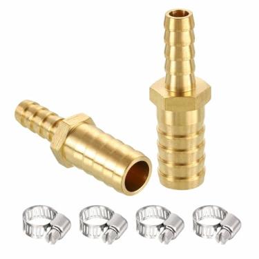 Imagem de HARFINGTON 2 peças de encaixe de farpa de latão de 2,5 cm a 3/10.2 cm com braçadeira de latão, reparador de metal para impressão 3D, compressor de ar, máquina CNC, matrizes