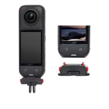 Imagem de wtohoby Suporte magnético de liberação rápida para câmera panorâmica Insta360 X5 / Ace Pro 2 dupla direção, dobrável, adaptador de 2 pinos permite montar sua câmera em tripés de 1/10.2 cm, acessórios