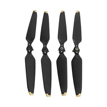 Imagem de CUOFYUNL 2 pares modelo de hélice avião PC prop lâmina drone acessório 9453F para Mavic 3 (Ouro Negro)