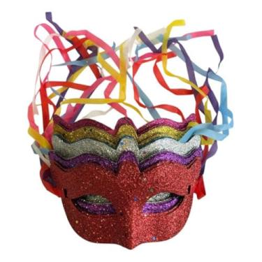 Imagem de Kit Festa, Mascara Baile de Mascara, Kit 12 Mascara Carnaval Feminina com Glitter Baile Festas