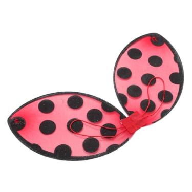 Imagem de Abaodam Asas de joaninha dobráveis para apresentação, acessório vermelho, cosplay, cor vibrante, fácil de carregar, acessório de festa multiuso, cor aleatória