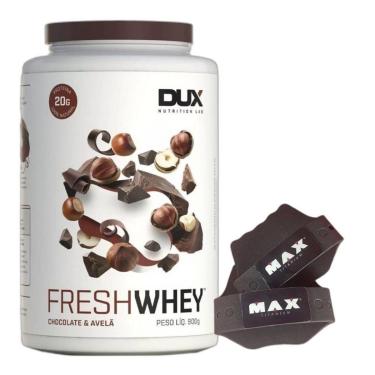 Imagem de Fresh Whey Isolado Hidro Chocolate 900g + Luva Max Dux-Unissex