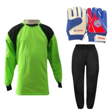 Imagem de Kit De Goleiro TRB + Luva De Goleiro Infantil Bahia DRB Goalkeeper-Unissex