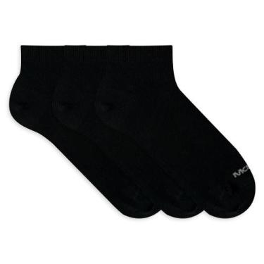 Imagem de Kit Meia Sapatilha Mash 3 Pares Algodão Esportiva, Preto, 34-38
