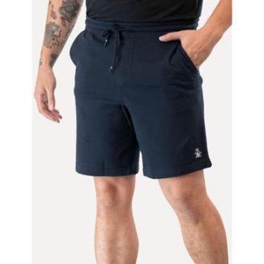Imagem de Bermuda Original Penguin Masculina Moletom Slim Patch Azul Marinho-Masculino