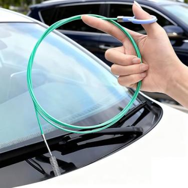 Imagem de Escova de limpeza de drenagem flexível, limpador de tubo de 3 metros de comprimento com cerdas de nylon para teto solar de carro e tubo de ar condicionado