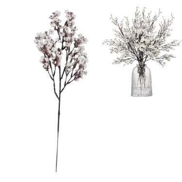 Imagem de Asixxsix 10 Peças de Buquês de Flores Artificiais, Arranjo de Flores Falsas de Gypsophila Flores Falsas Com Hastes Dobráveis, Arranjos Florais Falsos para Peças Centrais de Mesa de Festa, (Branco)