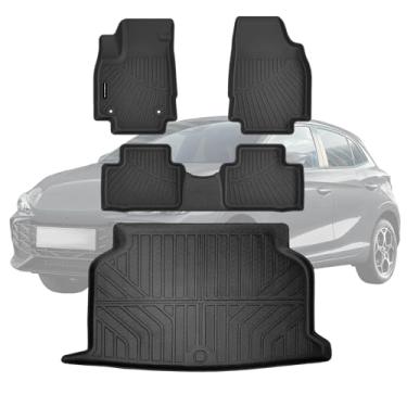 Imagem de SANBAN-AXE Tapetes de chão forro de porta-malas para 2024 2025 2026 MG MG3 TPE personalizado para todos os climas forros de chão de carro ajuste MG acessórios preto