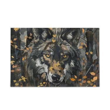 Imagem de Quebra-cabeça de madeira e papel de lobo camuflado de 500 peças com bolsa de armazenamento para homens