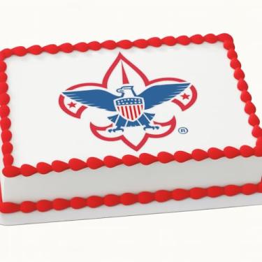 Imagem de Scouting America Cake Topper – BSA Logo Party Decoration for Scout Celebrations, Courts of Honor, Crossover Ceremonies & Birthdays – Fits Quarter Sheet Cakes