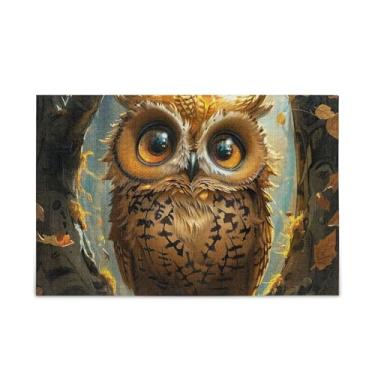 Imagem de 1000 peças de quebra-cabeça de coruja fofa de madeira e material de papel, quebra-cabeças para homens