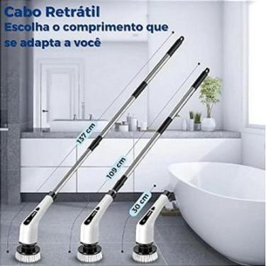 Imagem de Escova Elétrica para Limpeza Giratória Tomate MQJ-654 - 7 em 1, Recarr