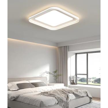 Imagem de Luminária de teto LED regulável de 50 cm para quarto e sala de estar (3000k-6000k) com controle remoto, ultrafina e de amplo espectro, ideal para corredores, sótãos, banheiros e varandas (br