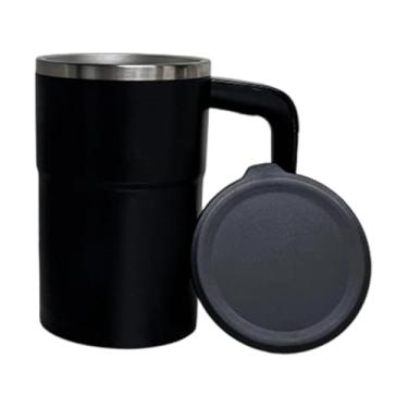 Imagem de WeiLaiKeQi Caneca elétrica com misturador automático para café, com tampa, versátil para chá, chocolate e outras bebidas. Ideal para uso no escritório, Preto