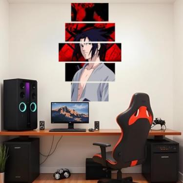 Imagem de Quadro decorativo Mosaico Anime - 5 peças - Sasuke, Kakashi, Akatsuki, Itachi, Hokage - 00 (16)