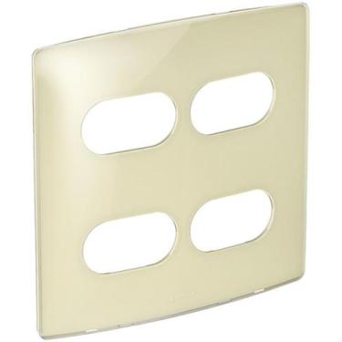Imagem de Placa 4x4 4 postos separados Nereya Pial Legrand quinoa gloss 663424