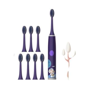 Imagem de Escova De Dente Elétrica Infantil Com Cerdas Macias, Série Espaço Em C
