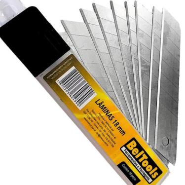 Imagem de Kit 50 Laminas Estilete Largo 18mm Beltools 5 Cartela de 10