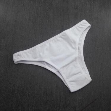 Imagem de Calcinha Cotton Lisa Cor:BrancoTamanho:M - Kit Mania Lingerie, Branco,