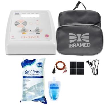 Imagem de Neurodyn III Ibramed Aparelho de Eletroestimulação TENS FES Burst 02 Canais + 5kg Gel Condutor