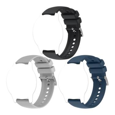 Imagem de Harikiri Pulseiras de silicone de 22 mm compatíveis com Garmin Venu 3/2/Vivoactive 4 (45 mm), Garmin Forerunner 255/255 Music/265/935/945, Fossil Gen 6 44 mm/5E 44mm/5 Garrett HR/Julianna Gen 5