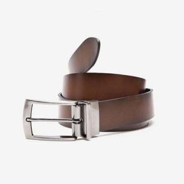 Imagem de Cinto Dupla Face Marrom e Preto Metropolitan Estreito - Democrata, 100