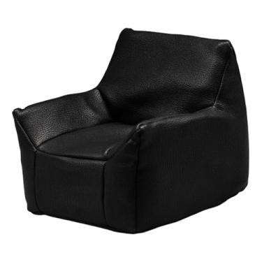 Imagem de KiBcsLic Sofá em miniatura, móvel em miniatura, mini poltrona de leitura decorativa, mini sofá de brinquedo infantil para casa de bonecas em escala 1/12, Preto