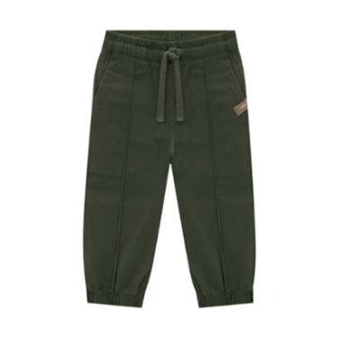 Imagem de Calça Infantil de Sarja e Jogger Menino Verde Onda Marinha-Masculino