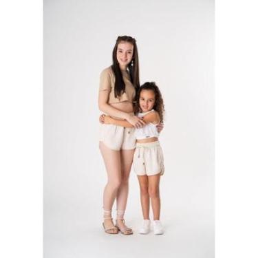 Imagem de Shorts Infantil Jogger Alfaiataria Feminino-Feminino