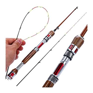 Imagem de KEG801302 Vara de pesca Vara de pesca de barco super leve, portátil, fibra de carbono, reforçada, riacho, cana de pesca, 120 cm, 180 g, varas de pesca (vermelho)