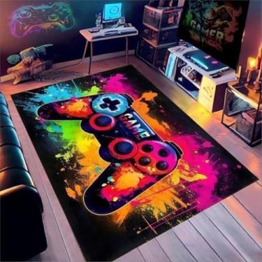 Imagem de Tapete de jogos para quarto de meninos – Tapete de área de jogador para meninos, quarto, jogos, decoração de quarto infantil, tapetes para jogos, 140 x 99 cm (tipo 2)