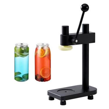 Imagem de Máquina de costura manual de liga de alumínio para frascos e garrafas - Vedação de 55 mm de diâmetro para garrafas PET de 250/330/400/500 ml - Ideal para uso doméstico e comercial