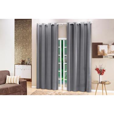 Imagem de Cortina Blackout PVC Lisa 2,80x3,00 Filomena - Cinza