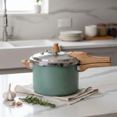 Imagem de Panela de Pressão Brinox Pressume Ceramic Life 4,2L Antiaderente Cerâm